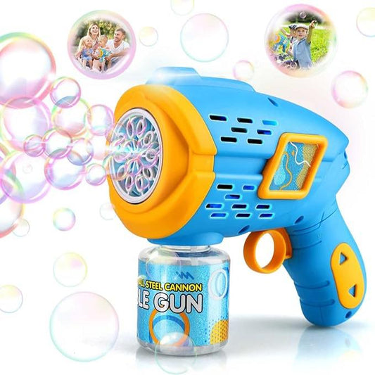 Kids Automatic Bubble Gun Toys, Bubble Machine with Colorful Lights